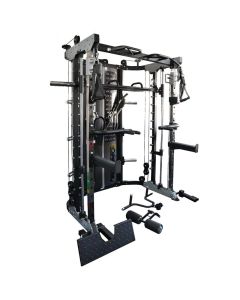G12™ All-In-One Trainer - Polia Dupla (2 x 90.5 kg), Smith Machine, Multipower, Rack e Prensa de Pernas