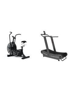 Titanium Strength Pack Airbike+Curved Treadmill